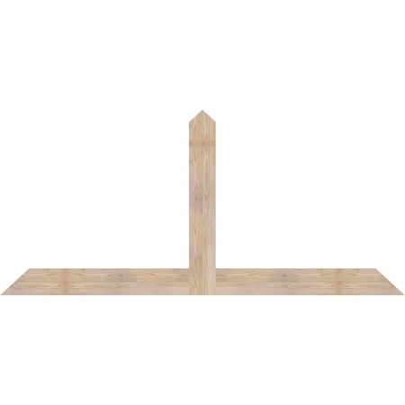 Ekena Millwork Portland Smooth Timber Gable Bracket, Douglas Fir, 84"W x 38"H x 1 1/2"D x 5 1/2"F, 11/12 Pitch GBW084X38X0206POR00SDF